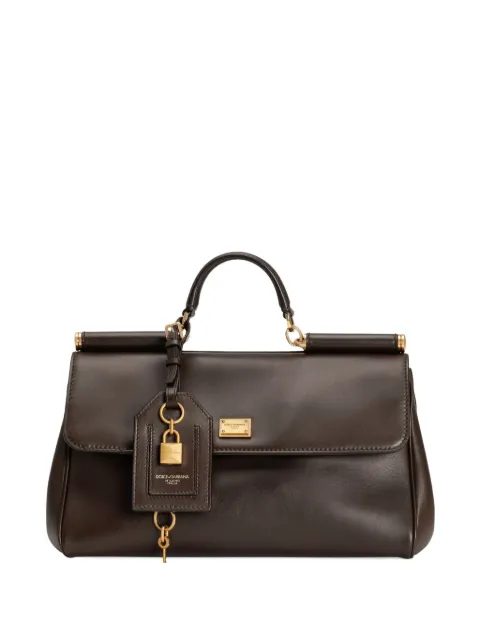 Dolce & Gabbana medium My Sicily handbag in plongé calfskin Brown BB7782B7321