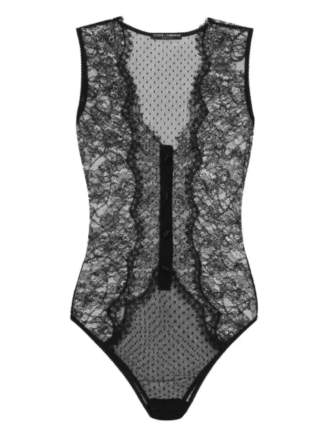 Dolce & Gabbana lace-paneled bodysuit Black O9A21TON0AL