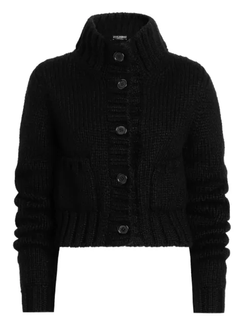 Dolce & Gabbana ribbed long-sleeves cardigan Black FXVCITJGMD2
