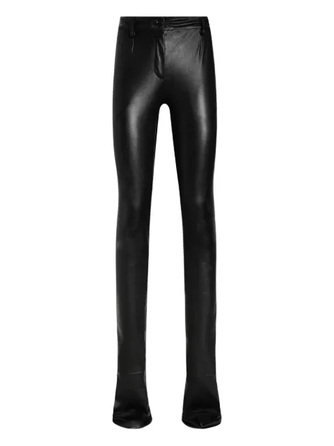 Dolce & Gabbana stretch leather trousers Black FTDFKLHULYL