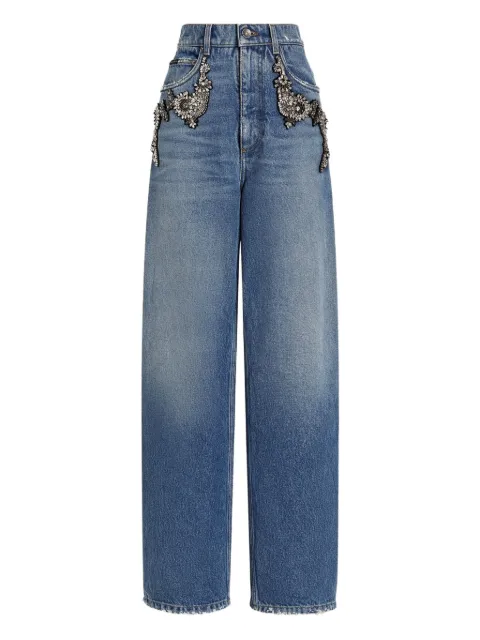 Dolce & Gabbana crystal-embellished jeans Blue FTDDHZG8OD1