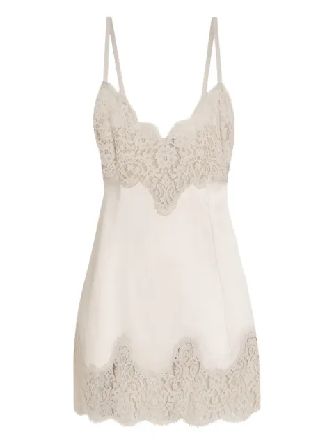 Dolce & Gabbana sleeveless slip mini dress Neutrals F60FGTFURAG
