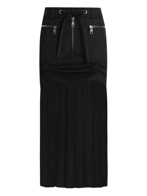 Dolce & Gabbana pleated zip-detailed skirt Black F4DAOTGDDHV