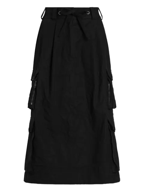 Dolce & Gabbana drawstring cargo midi skirt Black F4DAQTFU62W