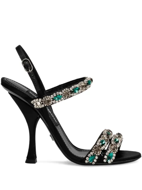 Dolce & Gabbana sandals with embroidery Black CR1931AX140