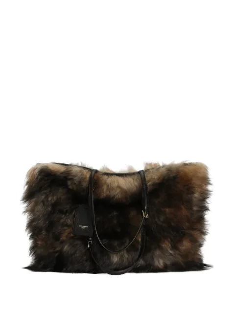 Dolce & Gabbana Atene fur tote bag Brown BB2535AW942