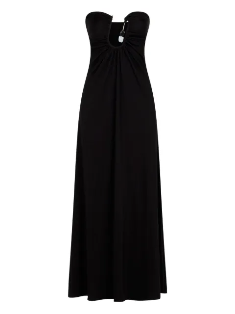 Christopher Esber stone-embellished strapless dress Black 25013504
