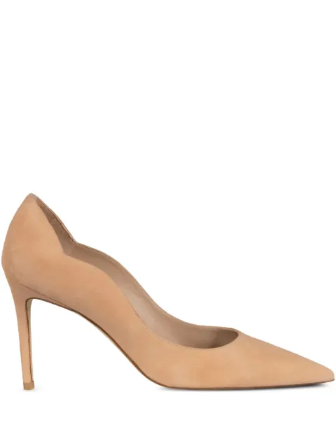 Stuart Weitzman 90mm pointed-toe heeled pumps Neutrals S7020