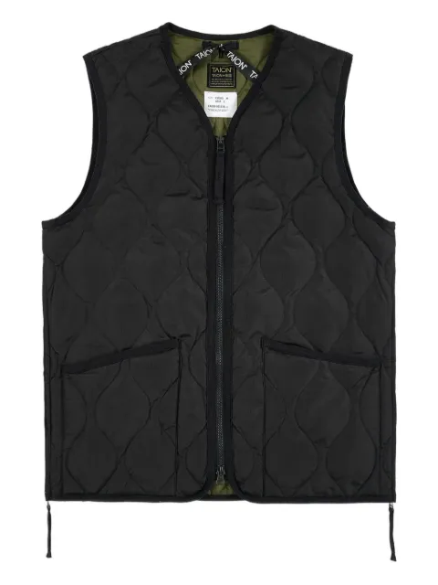 Taion V-neck down gilet Black TAION001ZML1BLACK