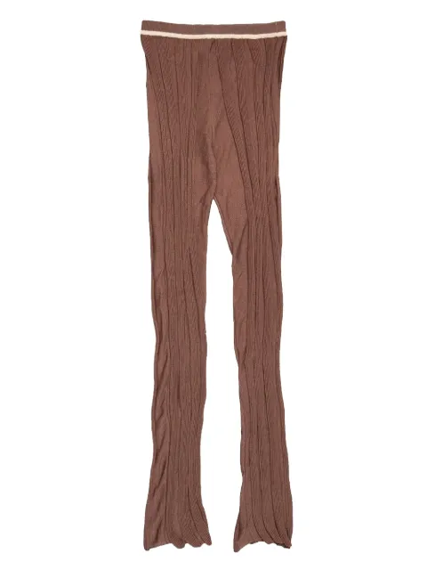 Isa Boulder Tinypleat pleated trousers Brown SS25WPN11