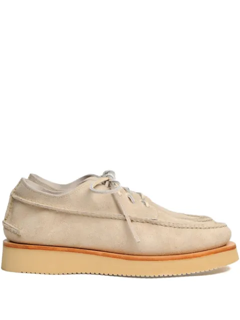 Yuketen suede lace-up shoes Neutrals 14536M107785