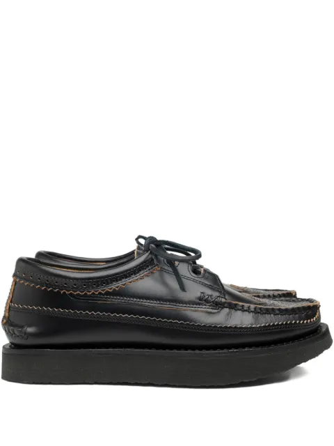 Yuketen lace-up leather shoes Black 05540PM
