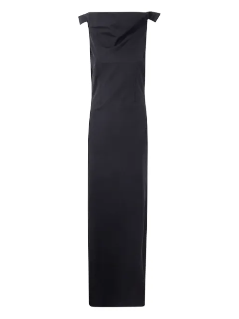 Jean Paul Gaultier cowl-neck belted dress Black 2503WDR045W002