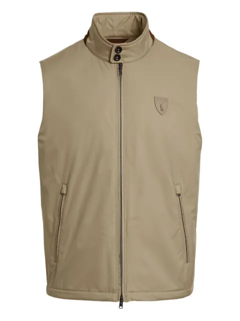 Polo Ralph Lauren zip-fastening logo-plaque vest Neutrals 710967735001