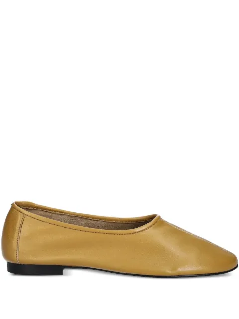 BY FAR square-toe leather flats Yellow MWFFC005LL028BR052PL