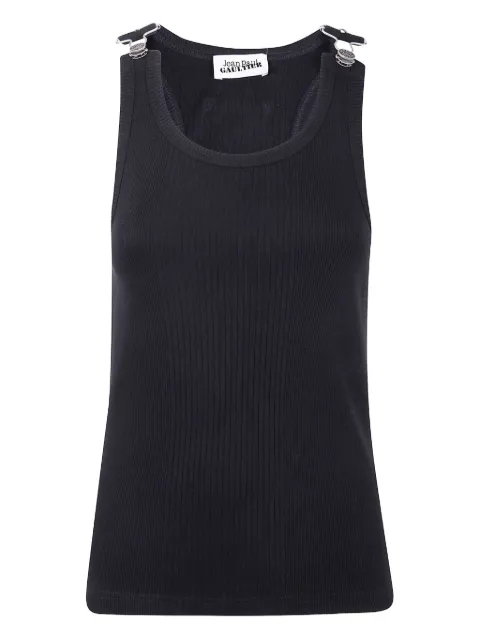 Jean Paul Gaultier buckles logo-engraved button top Black 2503UTO380J014
