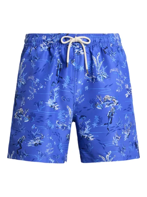Polo Ralph Lauren graphic-print swim shorts Blue 710963331001