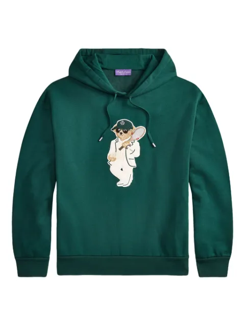 Ralph Lauren Purple Label embroidered-bear hoodie Green 790961157001