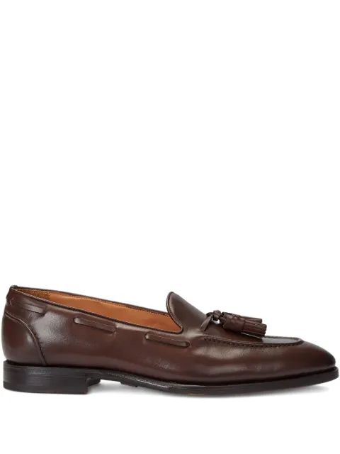 Ralph Lauren Purple Label Luther tassel leather loafers Black 801898190001