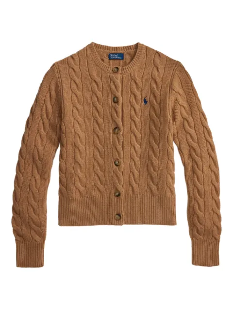 Polo Ralph Lauren Polo Pony-embroidered cable-knit cardigan Brown 211972104001