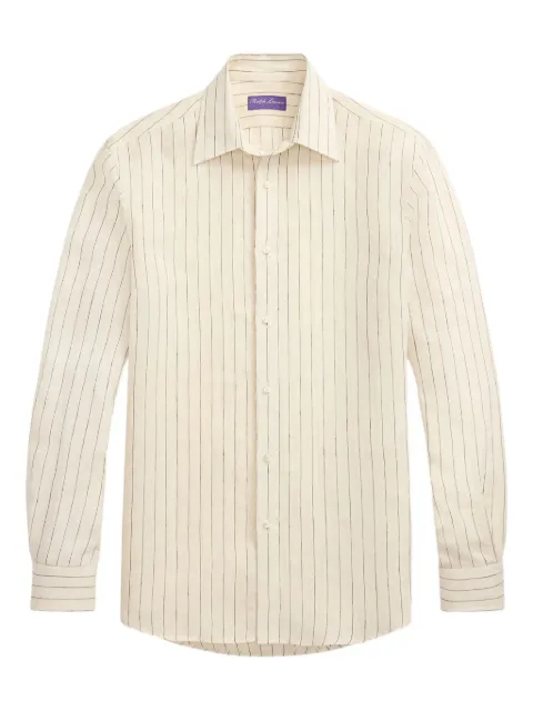 Ralph Lauren Purple Label pinstripe linen shirt Neutrals 790977154001