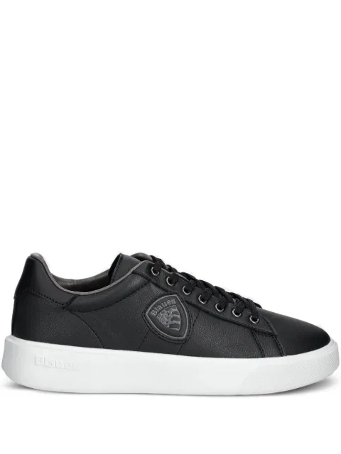Blauer logo-patch leather sneakers Black S5BUCK01LEABLK