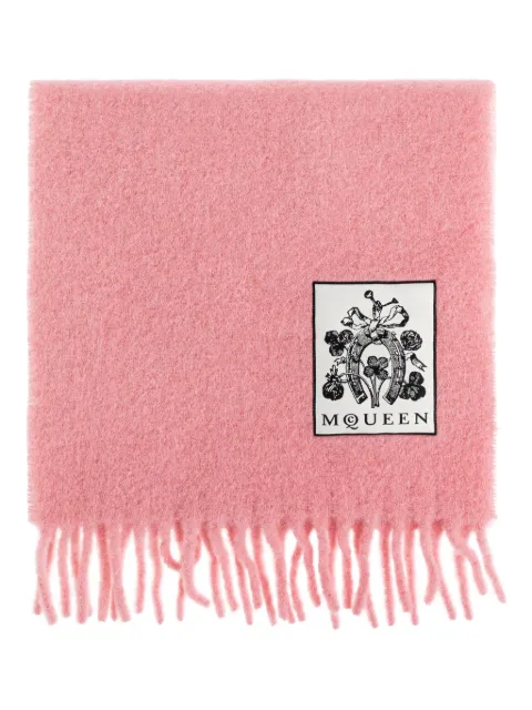 Alexander McQueen wool-blend scarf Pink 8357073E78Q