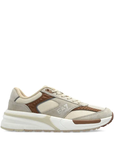Ea7 Emporio Armani logo-embellished lace-up sneakers Neutrals 7X000359AF19081