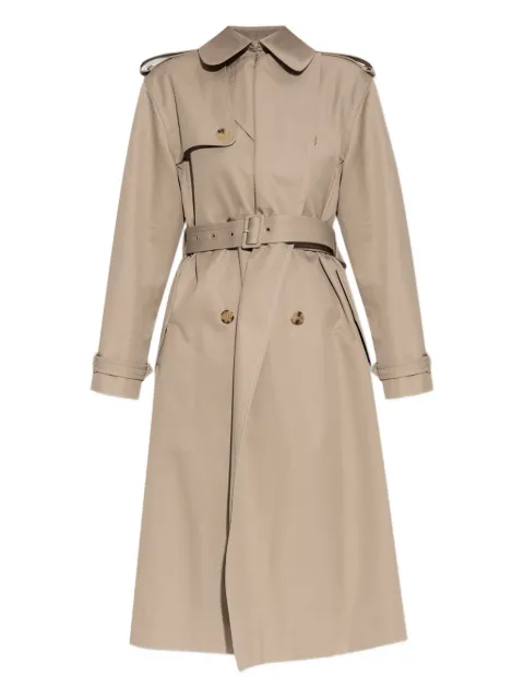 Alexander McQueen double-breasted trench coat Neutrals 839639QFABL