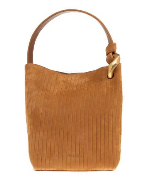 JW Anderson logo-debossed leather bucket bag Brown HB0737LA0375604