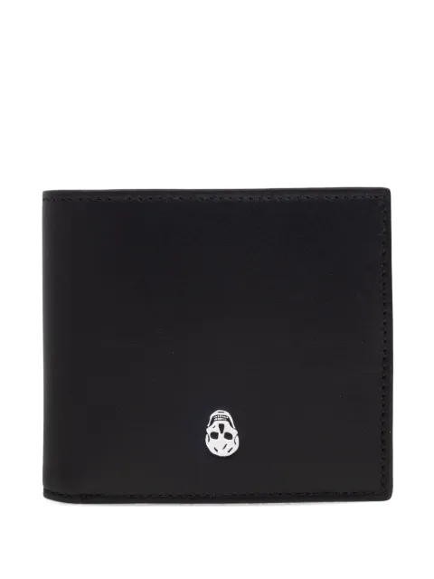 Alexander McQueen skull-plaque bi-fold wallet Black 8361471AAVB