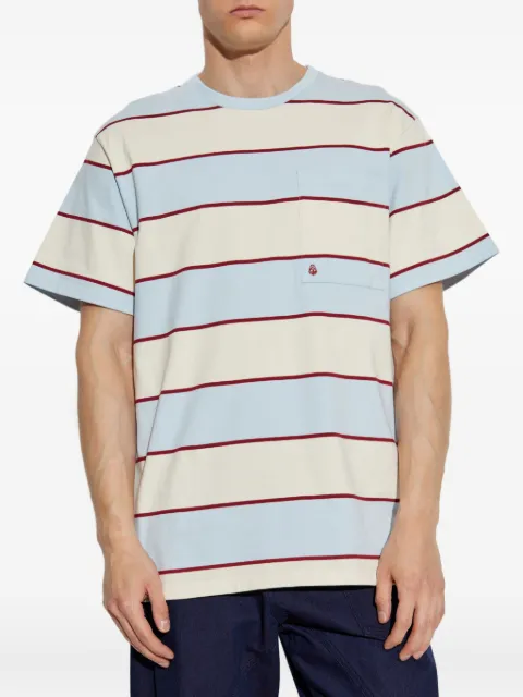 Alexander McQueen striped short-sleeve t-shirt Blue 828426QXAB9