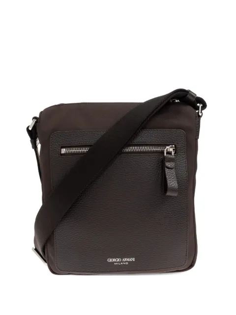 Giorgio Armani logo-stamp crossbody bag Brown Y2M272Y752E