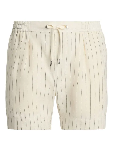 Ralph Lauren Purple Label pinstripe drawstring shorts Neutrals 798P01672001