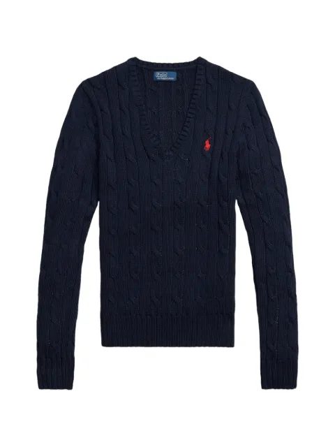 Polo Ralph Lauren cable-knit V-neck sweater Blue 211971870004