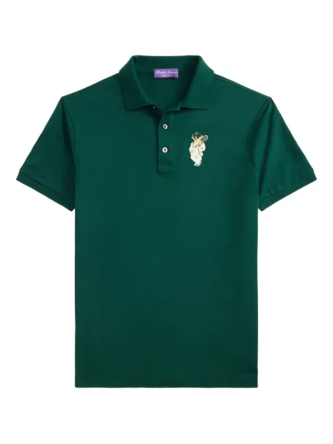 Ralph Lauren Purple Label embroidered-logo polo shirt Green 790961156002