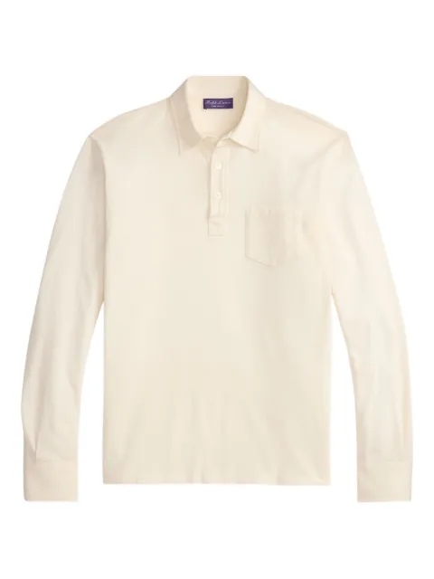 Ralph Lauren Purple Label patch-pocket polo shirt Neutrals 790973387002
