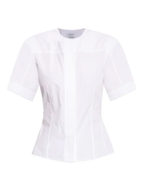 Alexander McQueen cotton short sleeve top White 838911QAABT