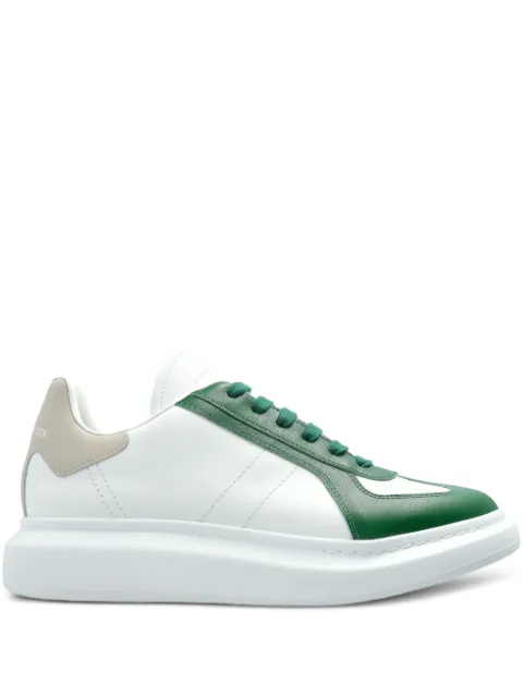 Alexander McQueen Oversized panelled lace-up sneakers Green 807882WIAIL