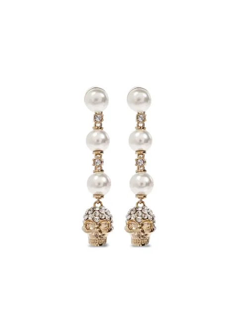 Alexander McQueen crystal-embellished earrings Gold 836464J161P