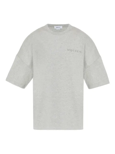Alexander McQueen logo-print t-shirt Grey 828434QTADE
