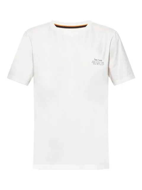 Paul Smith text-embroidered crew-neck T-shirt White M1R697PTP4929