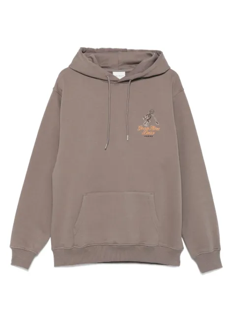 Drôle De Monsieur logo-embroidered hoodie Grey HHO184CO127