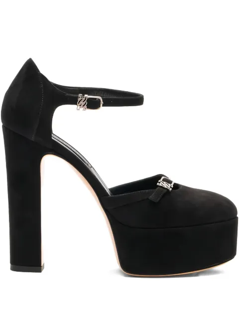 Casadei 130mm Patty platform pumps Black 1H046A1301CAMOS