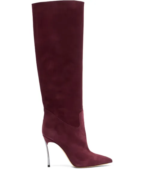Casadei 100mm Blade suede boots Red 1S329Y100MC1832