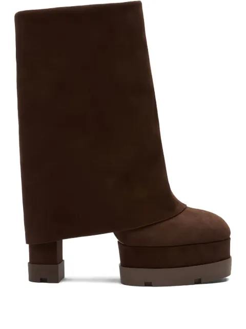 Casadei fold-over platform boots Brown 1S246Z1201RENNA