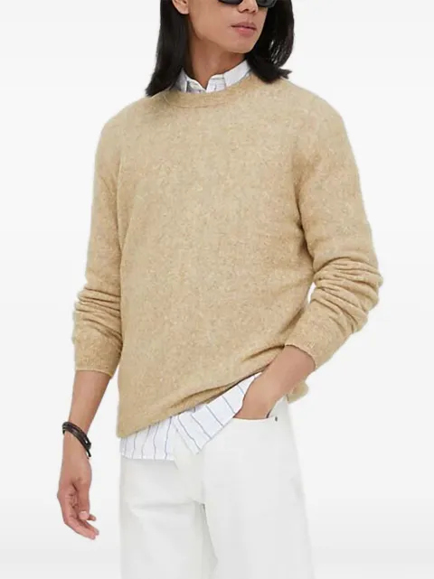 American Vintage Razpark brushed crew neck jumper Neutrals MRAZ18A