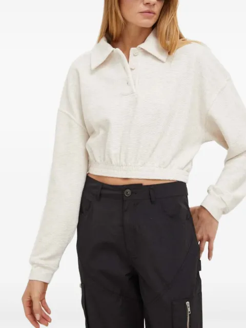 American Vintage Polo-neck cropped top Neutrals ZAO03AE23
