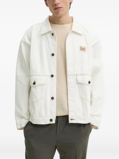 American Vintage patch-pocket denim jacket White MJOZ16AE25