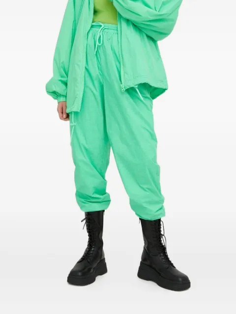 American Vintage Lijy grid-pattern track pants Green LIJY10AH22